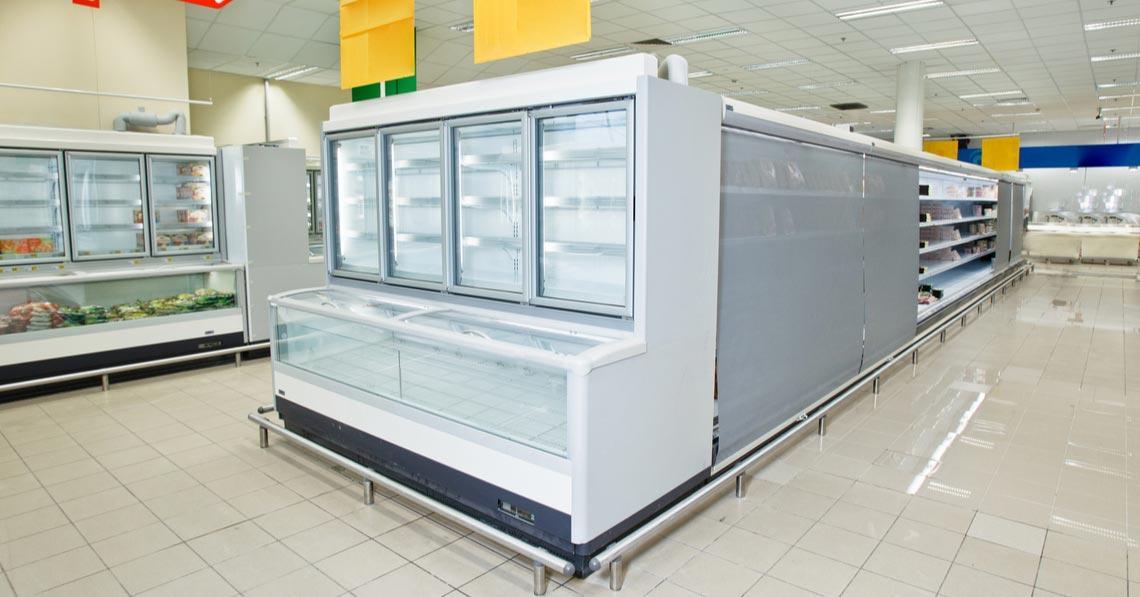 Banco surgelati di un supermercato
