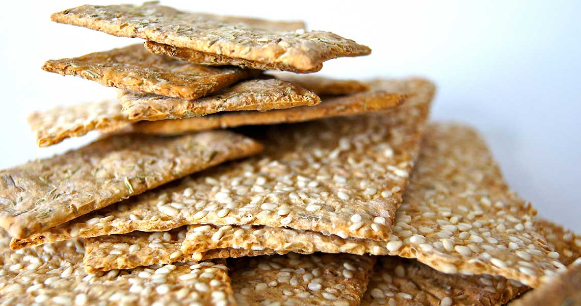 Cracker Gluten free confezionati senza l'utilizzo di alcool