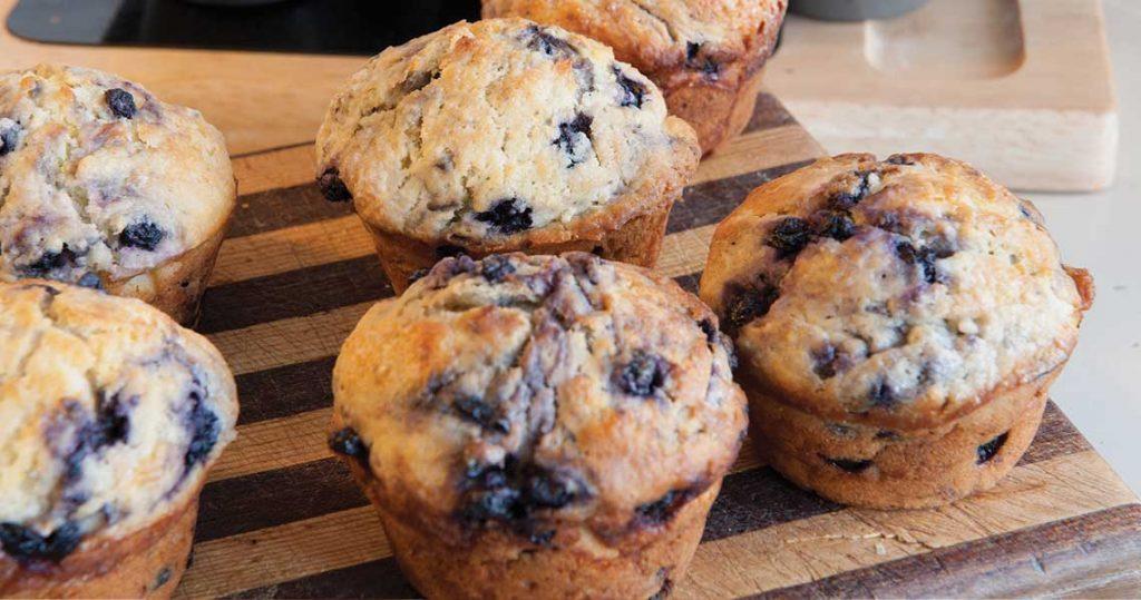 Muffin alla frutta confezionati in atmosfera modificata