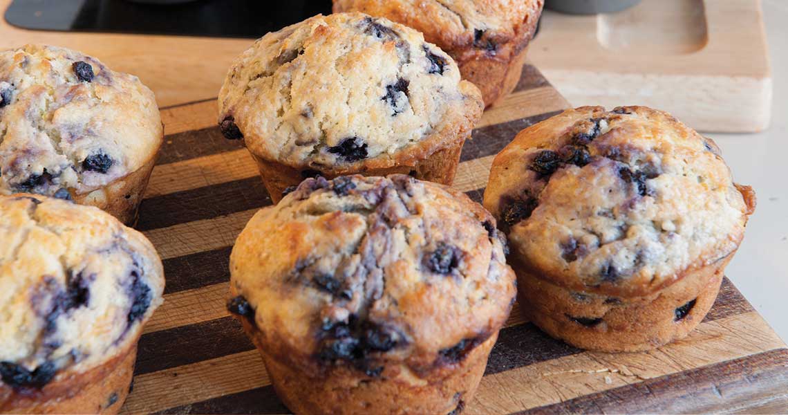 Muffin alla frutta confezionati in atmosfera modificata