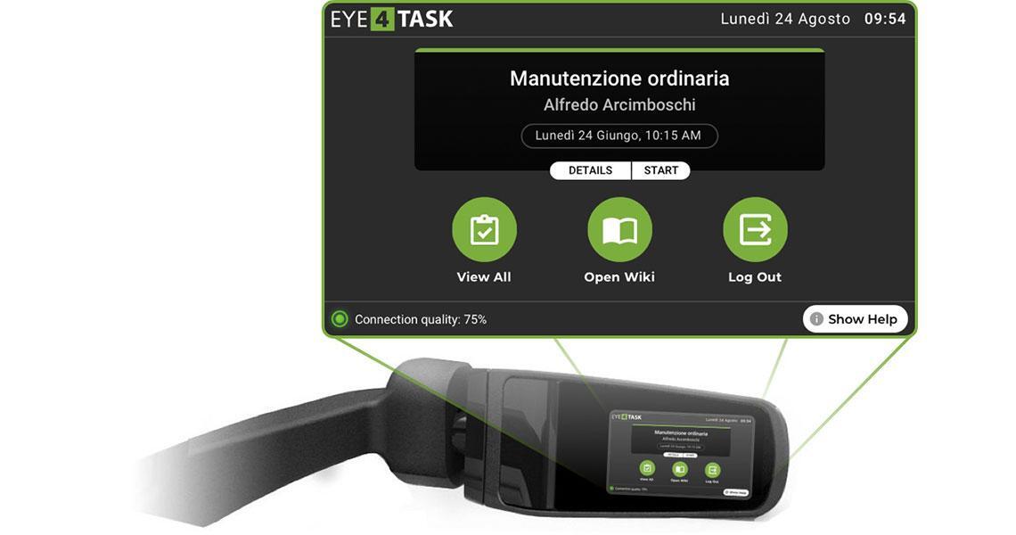 collaudo delle bombole smart glasses